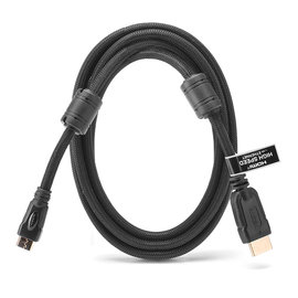 秋葉原(CHOSEAL) Q691  mini HDMI  轉(zhuǎn) HDMI 小轉(zhuǎn)大高清線2M