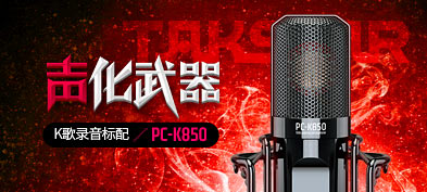 得勝(TAKSTAR) PC-K850電容式錄音麥克風(fēng) 