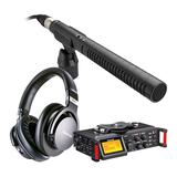 TASCAM DR-70D單反錄音機(jī)搭配羅德NTG2麥克風(fēng)    影視同期錄音套裝