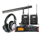 TASCAM DR-70D錄音機(jī)搭配森海塞爾MKH416-P48U3麥克風(fēng)  影視同期錄音套裝