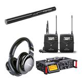 TASCAM DR-70D錄音機(jī)搭配森海塞爾MKE600麥克風(fēng)   影視同期錄音套裝（豪華版）