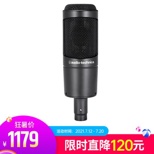 鐵三角(Audio-technica) AT2035 電容式錄音麥克風(fēng) 錄音話筒直播主播（黑色）