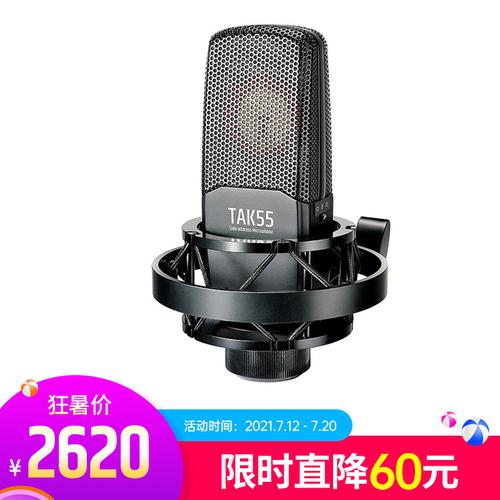 得勝(TAKSTAR) TAK55 專業(yè)錄音麥克風(fēng) 雙面鍍金大震膜多指向電容話筒 