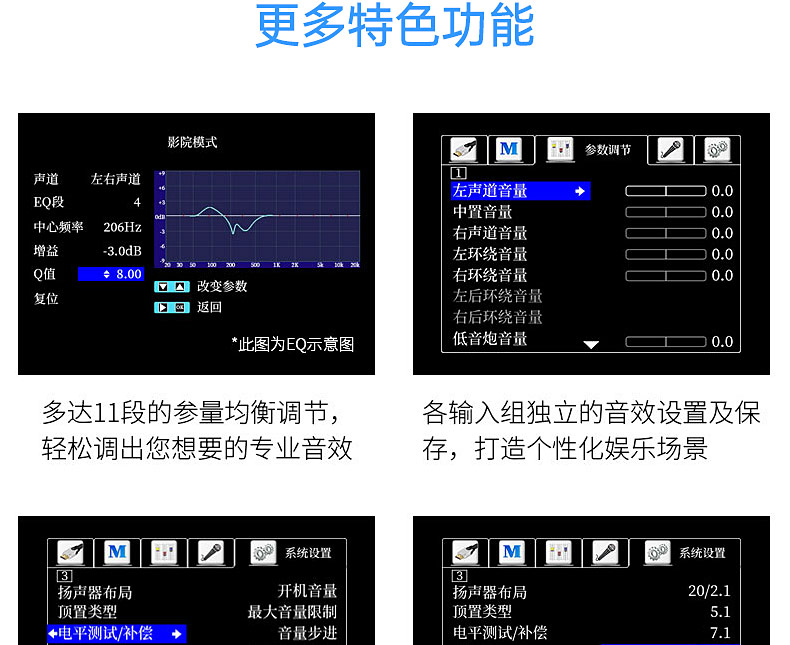 天逸(winner) AT-2300杜比全景聲家功放庭影院專業(yè)大功率影K一體機(jī)