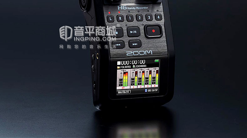 ZOOM H6 便攜式數(shù)字錄音機(jī) 同期6軌錄音（可換咪頭） 新聞采訪錄音筆