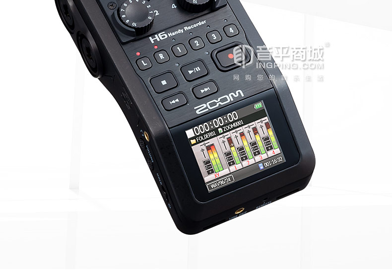 ZOOM H6 便攜式數(shù)字錄音機(jī) 同期6軌錄音（可換咪頭） 新聞采訪錄音筆