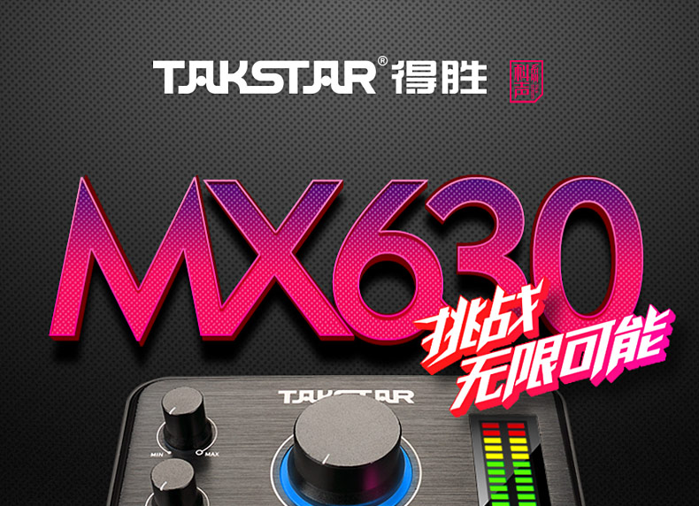 勝(TAKSTAR) MX630 便捷式網(wǎng)絡(luò)直播專業(yè)聲卡 手機直播網(wǎng)絡(luò)k歌主播聲卡