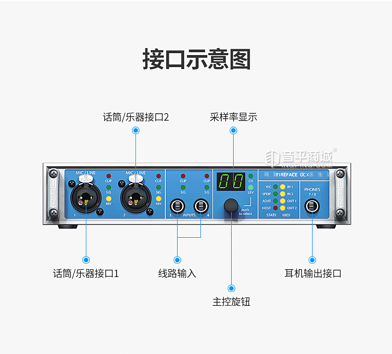 RME 德國進口 Fireface UCX 電腦專業(yè)錄音K歌聲卡