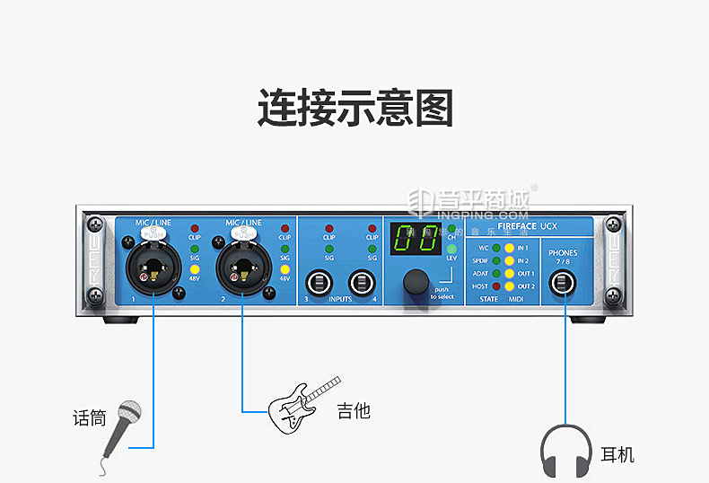 RME 德國進口 Fireface UCX 電腦專業(yè)錄音K歌聲卡