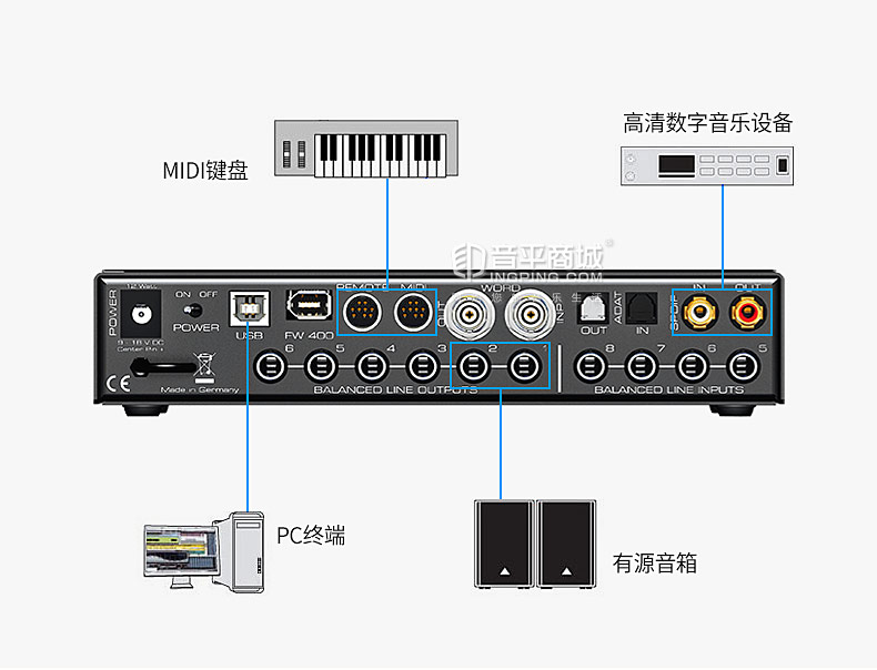 RME 德國進口 Fireface UCX 電腦專業(yè)錄音K歌聲卡