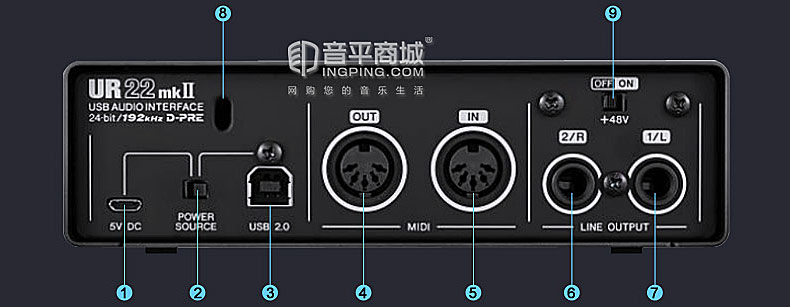 雅馬哈(steinberg) UR22 MK II 二代 專業(yè)錄音外置USB聲卡